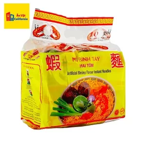 Binh Tay Mi Hai Cua Artificial Crab Flavored Instant Noodles 2.5 Oz Pack of 10 1