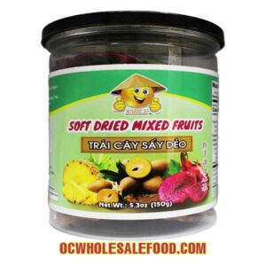 Soft Dried Mixed Fruit Trai Cay Say Deo 24 x 5.3 Oz