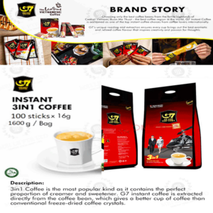 Trung Nguyen G7 Instant Coffee – 3 in 1 Ca Phe Thu Thiet 100 Sticks 2